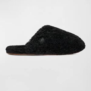 UGG Maxi Curly Black Shearling Slippers NWT